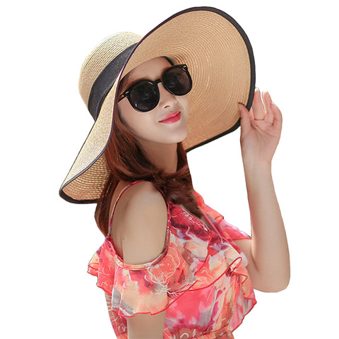 Image of Big Brim Bowknot Floppy Sunhat - Itopfox