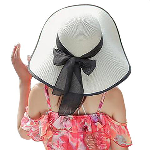 Image of Big Brim Bowknot Floppy Sunhat - Itopfox