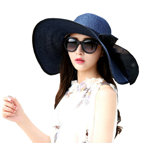 Image of Big Brim Bowknot Floppy Sunhat - Itopfox