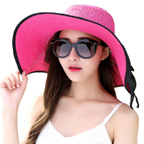 Image of Big Brim Bowknot Floppy Sunhat - Itopfox