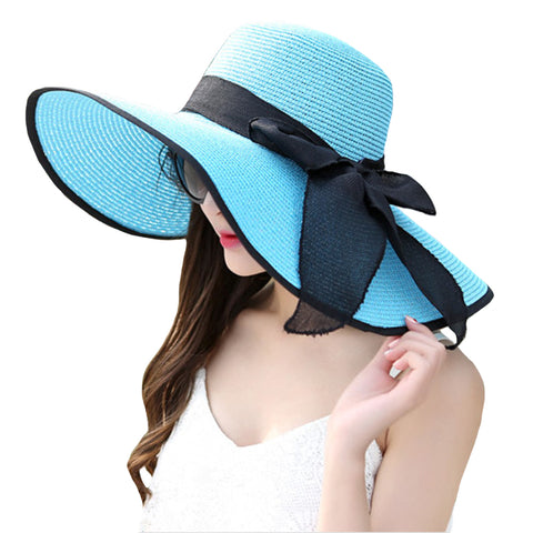 Image of Big Brim Bowknot Floppy Sunhat - Itopfox