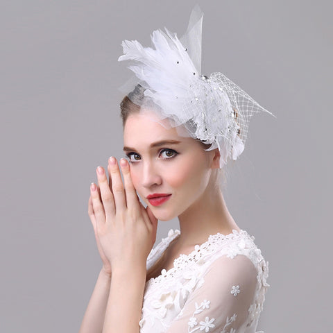 Image of Wedding Bridal Pill Hat Fascinators - Itopfox