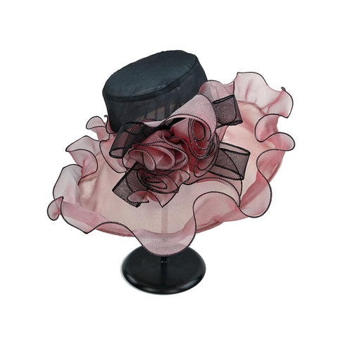Image of Gauze Flower Kentucky Derby Top Hat - Itopfox