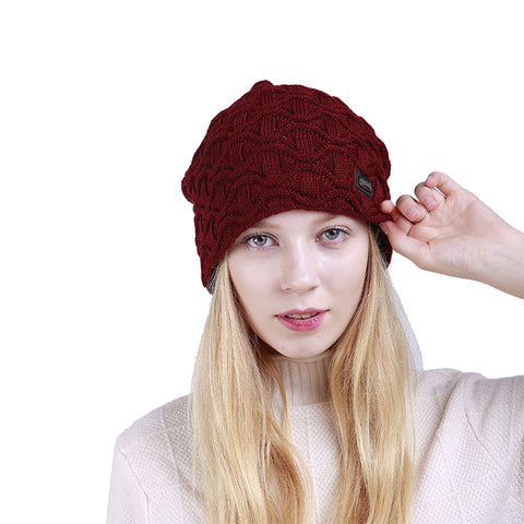 Image of Cable Knit Skullies Cap Beanie - Itopfox