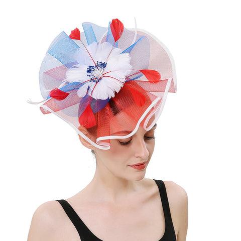 Image of Flax Net Face Veil Fascinator Hat - Itopfox