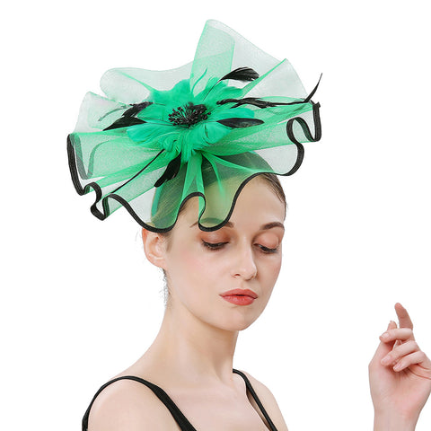 Image of Flax Net Face Veil Fascinator Hat - Itopfox