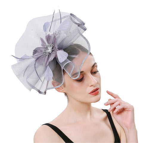 Image of Flax Net Face Veil Fascinator Hat - Itopfox