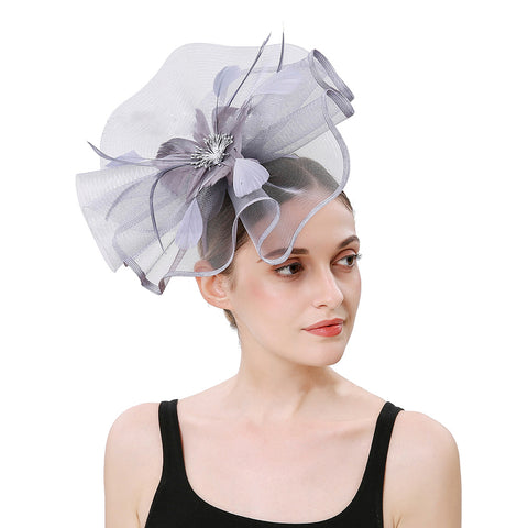 Image of Flax Net Face Veil Fascinator Hat - Itopfox