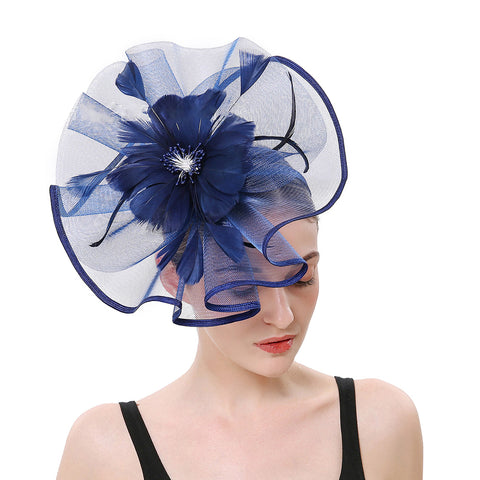 Image of Flax Net Face Veil Fascinator Hat - Itopfox
