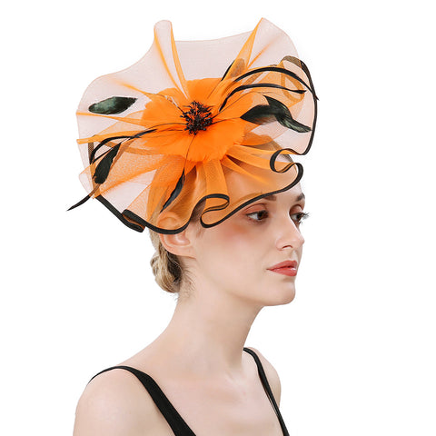 Image of Flax Net Face Veil Fascinator Hat - Itopfox
