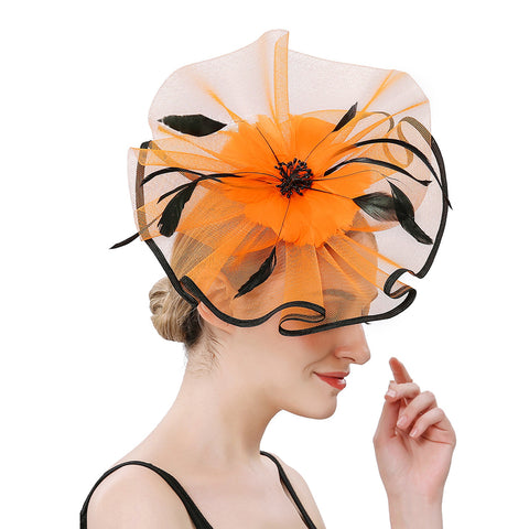 Image of Flax Net Face Veil Fascinator Hat - Itopfox