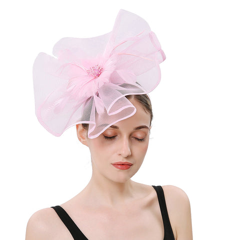 Image of Flax Net Face Veil Fascinator Hat - Itopfox