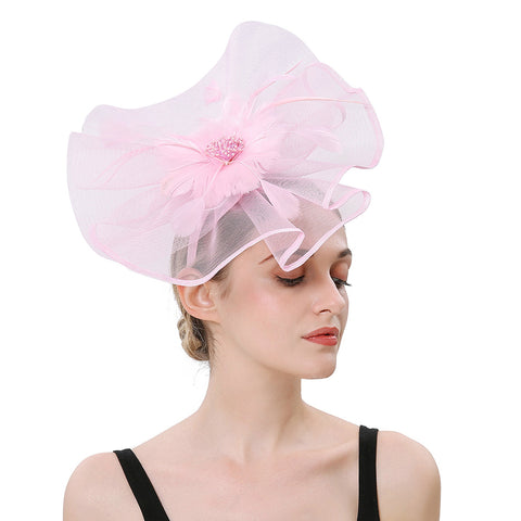 Image of Flax Net Face Veil Fascinator Hat - Itopfox
