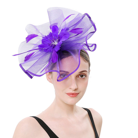 Image of Flax Net Face Veil Fascinator Hat - Itopfox