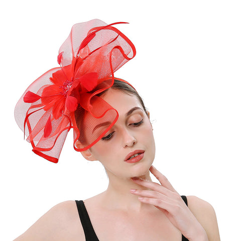 Image of Flax Net Face Veil Fascinator Hat - Itopfox