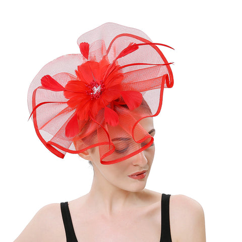 Image of Flax Net Face Veil Fascinator Hat - Itopfox