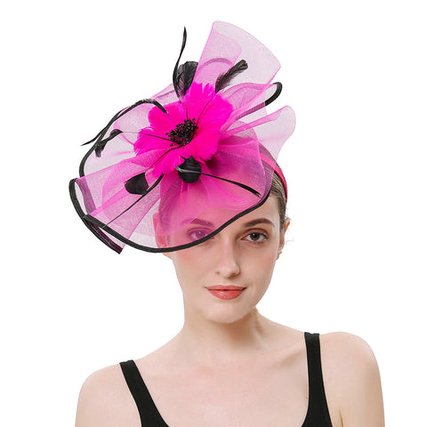 Image of Flax Net Face Veil Fascinator Hat - Itopfox