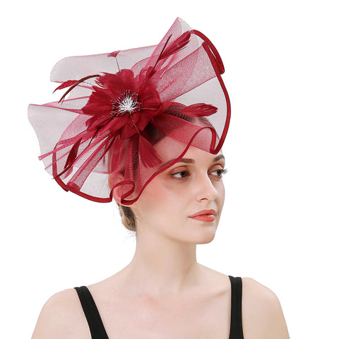 Image of Flax Net Face Veil Fascinator Hat - Itopfox