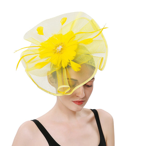 Image of Flax Net Face Veil Fascinator Hat - Itopfox