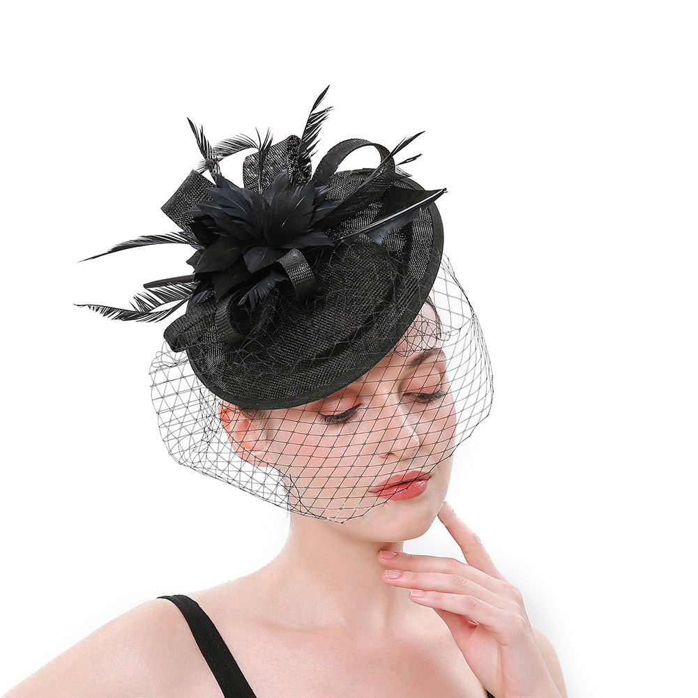 Veil Fascinator Wedding Hat - Itopfox