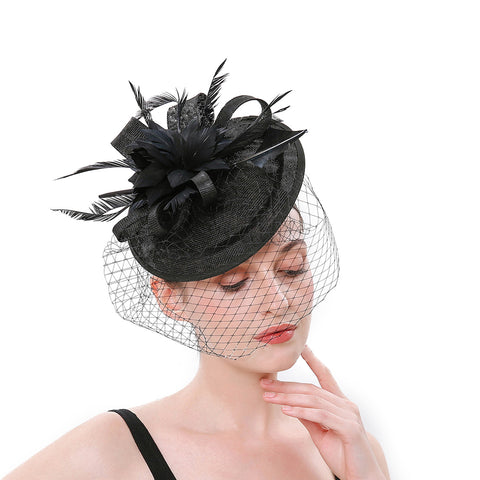 Image of Veil Fascinator Wedding Hat - Itopfox