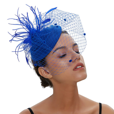 Image of Veil Fascinator For Banquet - Itopfox