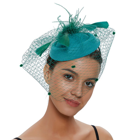 Image of Veil Fascinator For Banquet - Itopfox