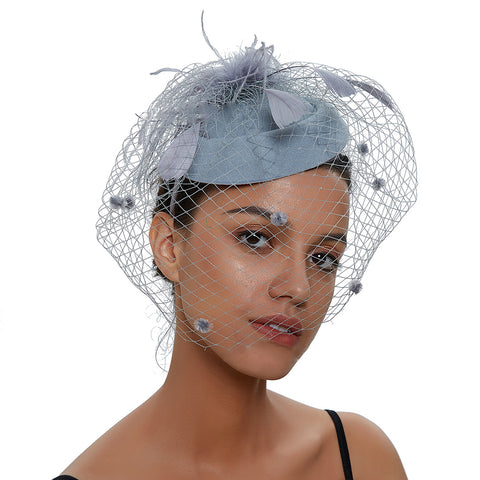 Image of Veil Fascinator For Banquet - Itopfox