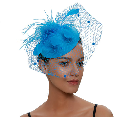 Image of Veil Fascinator For Banquet - Itopfox