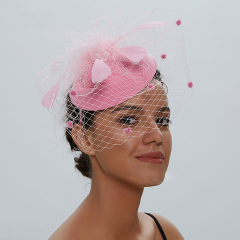 Image of Veil Fascinator For Banquet - Itopfox