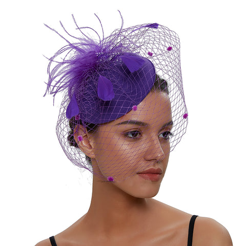 Image of Veil Fascinator For Banquet - Itopfox