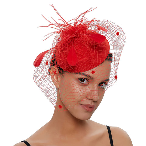 Image of Veil Fascinator For Banquet - Itopfox