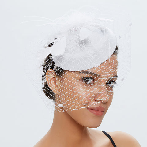 Image of Veil Fascinator For Banquet - Itopfox