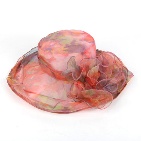Image of Foldable Organza Church Kentucky Derby Hat - Itopfox