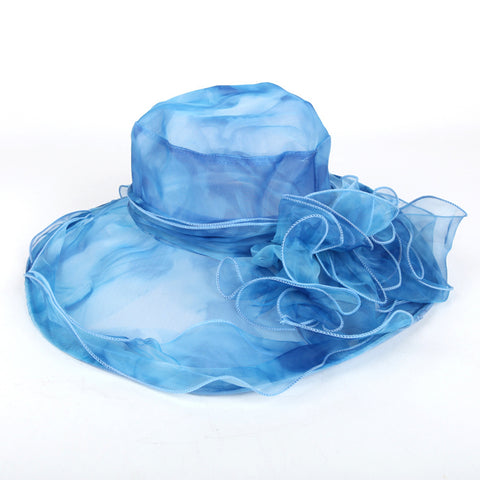 Image of Foldable Organza Church Kentucky Derby Hat - Itopfox