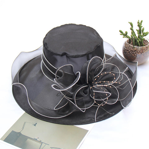 Image of Wide Brim Tea Party Kentucky Derby Hats - Itopfox