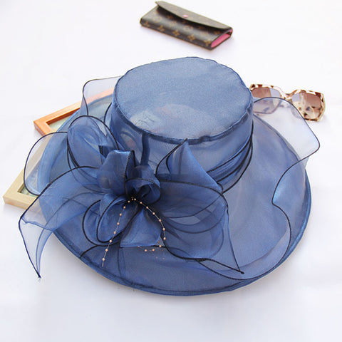Image of Wide Brim Tea Party Kentucky Derby Hats - Itopfox