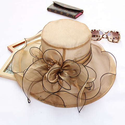 Image of Wide Brim Tea Party Kentucky Derby Hats - Itopfox