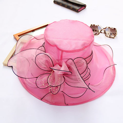 Image of Wide Brim Tea Party Kentucky Derby Hats - Itopfox