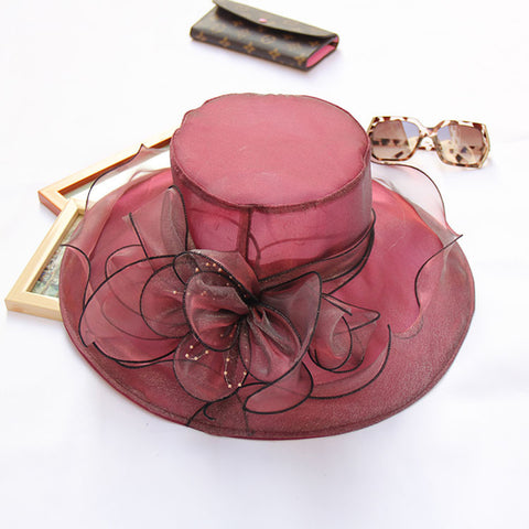 Image of Wide Brim Tea Party Kentucky Derby Hats - Itopfox
