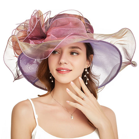 Image of Tea Party Organza Kentucky Derby Hats - Itopfox