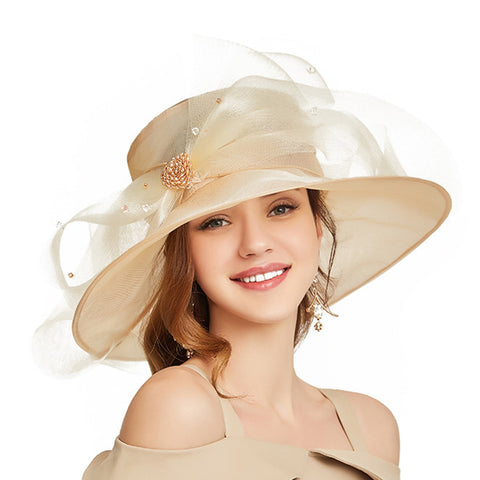Image of Organza Floppy Kentucky Derby Hat - Itopfox