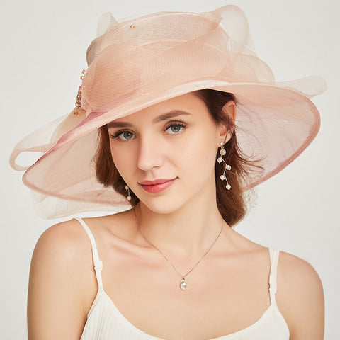 Image of Organza Floppy Kentucky Derby Hat - Itopfox