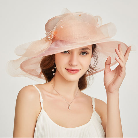Image of Organza Floppy Kentucky Derby Hat - Itopfox