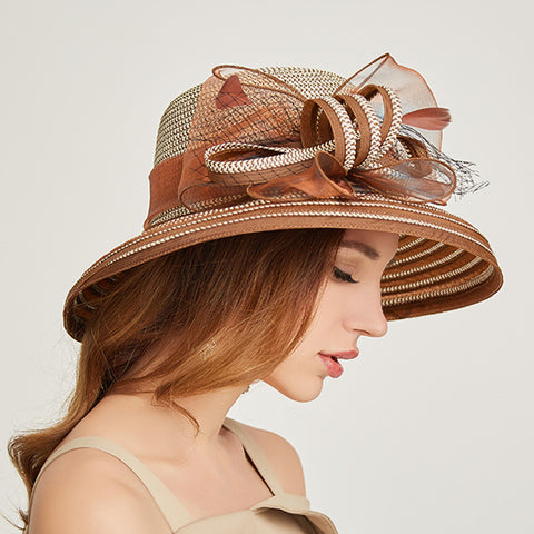 Image of Organza Kentucky Derby Cloche Sunhat - Itopfox