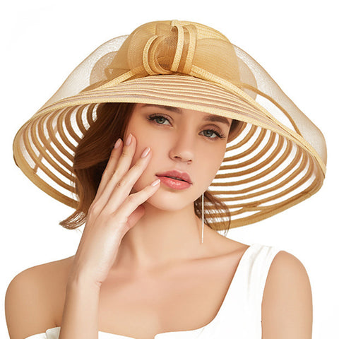 Image of Wide Brim Cloche Sun Hat - Itopfox