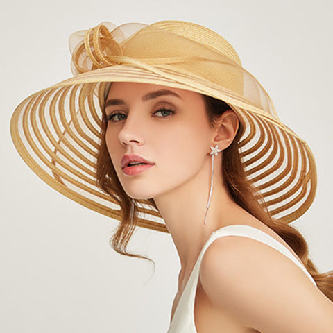 Image of Wide Brim Cloche Sun Hat - Itopfox