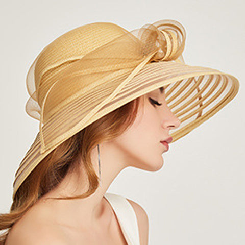 Image of Wide Brim Cloche Sun Hat - Itopfox