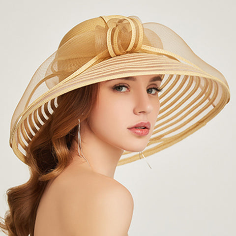 Image of Wide Brim Cloche Sun Hat - Itopfox