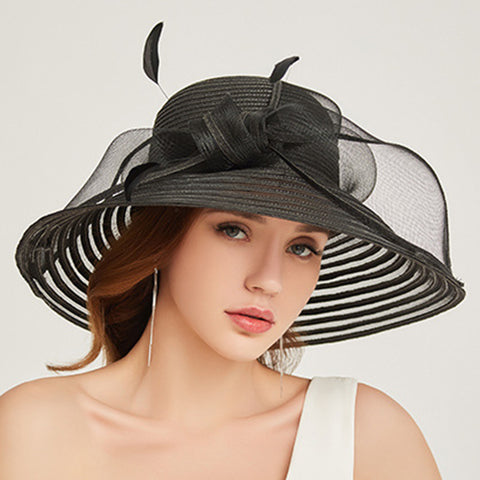 Image of Wide Brim Cloche Sun Hat - Itopfox